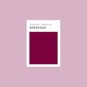 Polymer Clay Color Recipe - Sculpey Souffle Copy Cat Bordeaux - Polymer Clay Color Dupe - Sculpey Clay Color Mixing - Digital download
