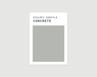 Polymer Clay Color Recipe - Sculpey Souffle Copy Cat Concrete - Polymer Clay Color Dupe - Sculpey Clay Color Mixing - Digital download