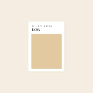 May include: A sample of Sculpey Premo modeling clay in the color Ecru. The clay is a light beige color.