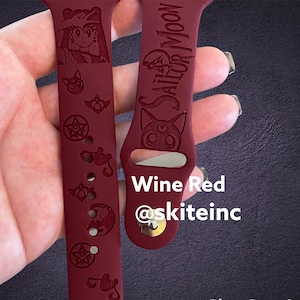 Sailor Moon ~ Custom Personalized Laser Engraved Silicone Band Compatible w/ Smart Watch (Sailor Moon Design) | Men&#39;s Gifts / Woman&#39;s Gifts