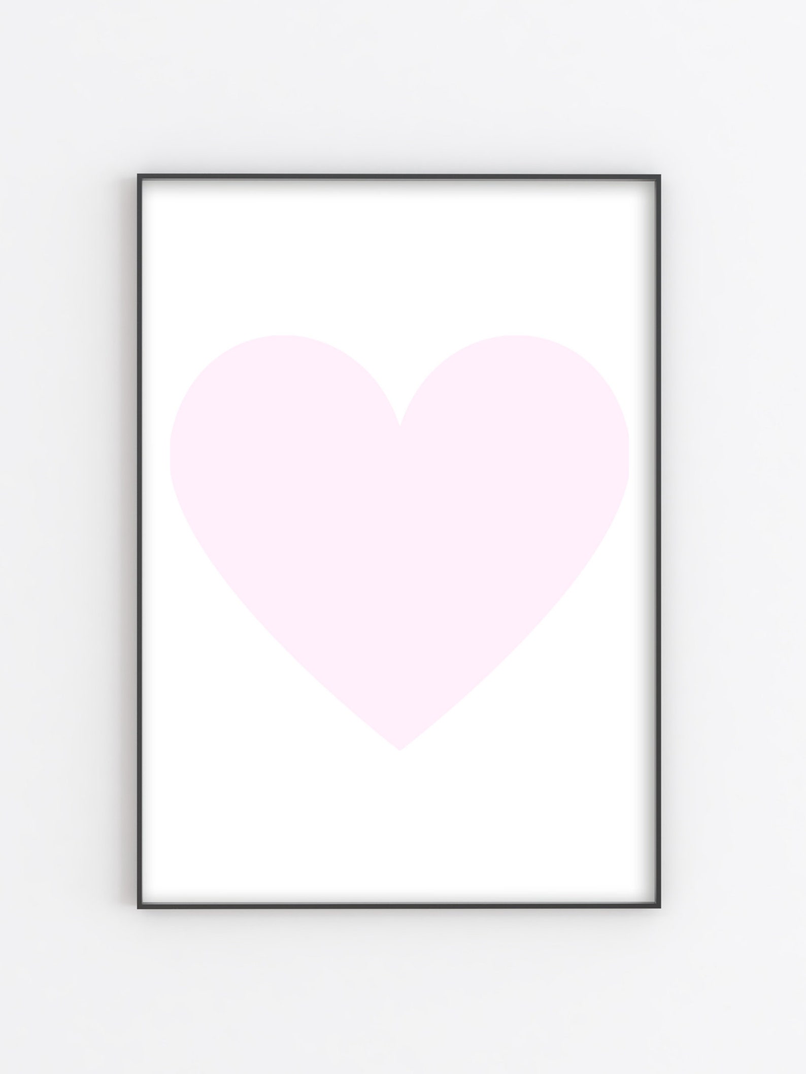 Pink Heart Wall Art Print Printable Home Decor Kids Room Etsy