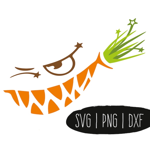 Monster Möhre SVG PNG DXF Vektor | Cricut Brother | Canvas Silhouette | Download | Plotten