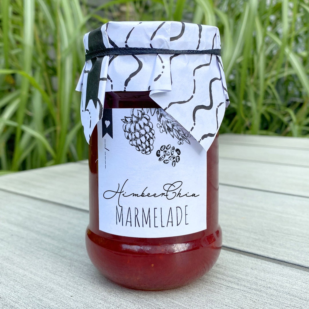 Jam Label Raspberry Jam Raspberry Chia Jam Labels | DIY Printable Labels for Jam Jars ...