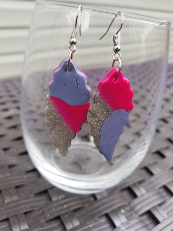 Small Handcrafted Clay Art Earrings ( Various styles )