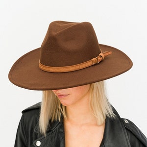 Brown suede hat womens Clearance