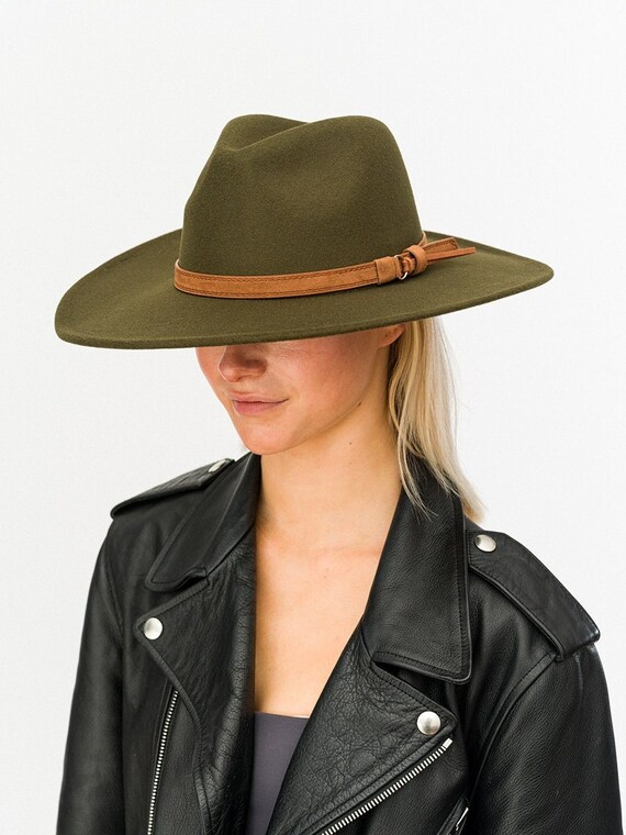 Faux Suede Hat W Suede Ribbon, Cool Wool Felt Boho Hats  display picture 3