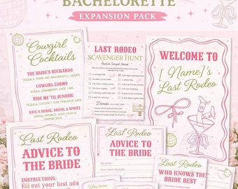 Last Rodeo Bachelorette Party Games Bundle – Canva Templates (Digital Download)