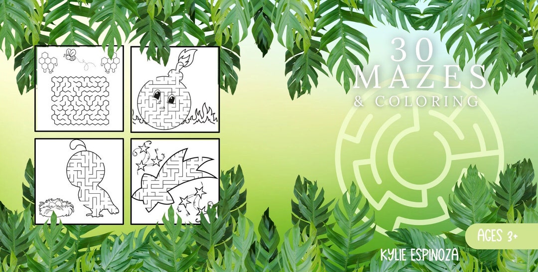 30 Digital Mazes/coloring Pages! Engaging Activities for Kids of All ...