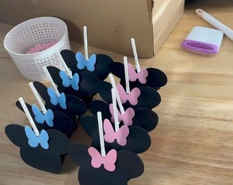 DIY Mouse-Themed Lollipop Covers- Instant Download, Scrapbook Paper, Baby Showers, Birthdays, Events, Digital Download