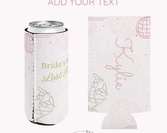 Personalized Last Rodeo Slim Can Cooler | Bachelorette Party Drink Sleeve