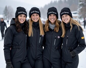 Bride Squad Knit Beanie | Embroidered Bridesmaid Bachelorette Party Accessory