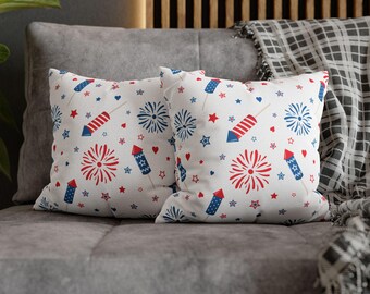 4th of July - Themed Fireworks Pillow | 4th of July Throw Pillowcase