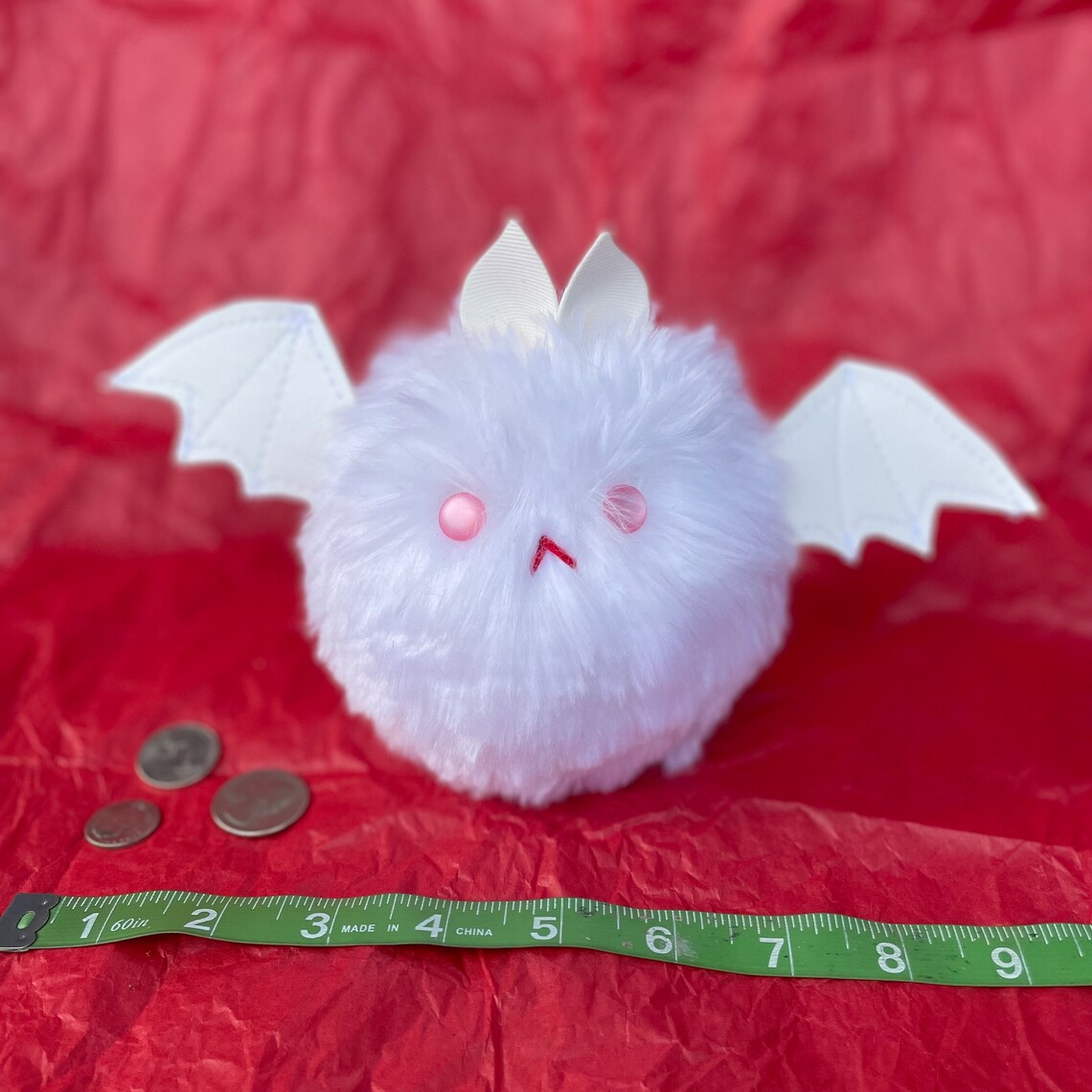 White Bat Familiar Plushie Large Bat Plush Kawaii Bat Etsy
