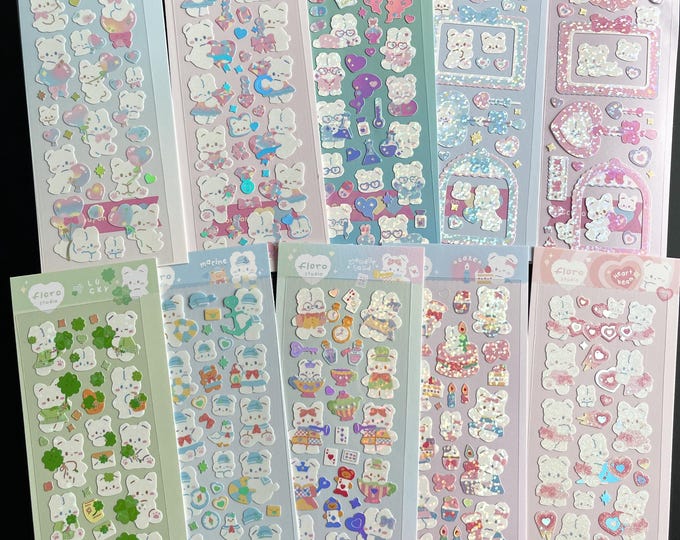 Kpop Toploader Holographic Sticker Sheets, Kawaii Sticker Sheets, Cute ...