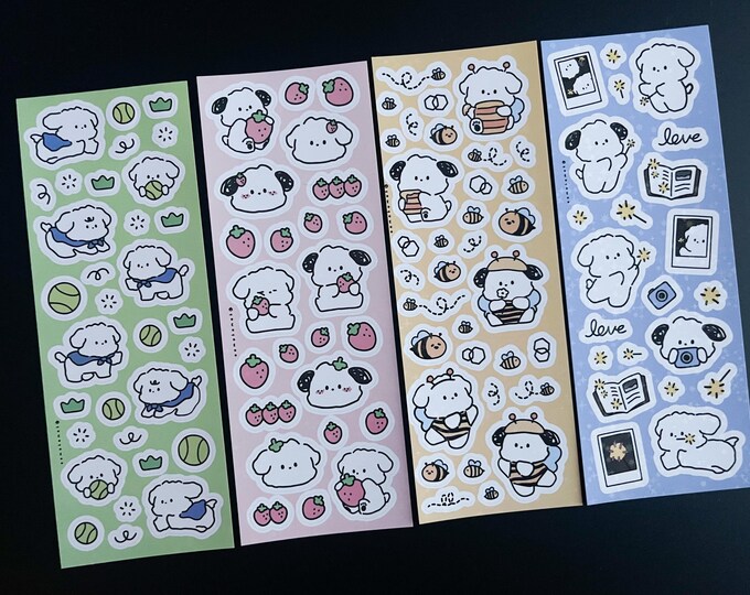 Bundle of 4 Kawaii Sticker Sheets, Cute Sticker Sheets - Etsy