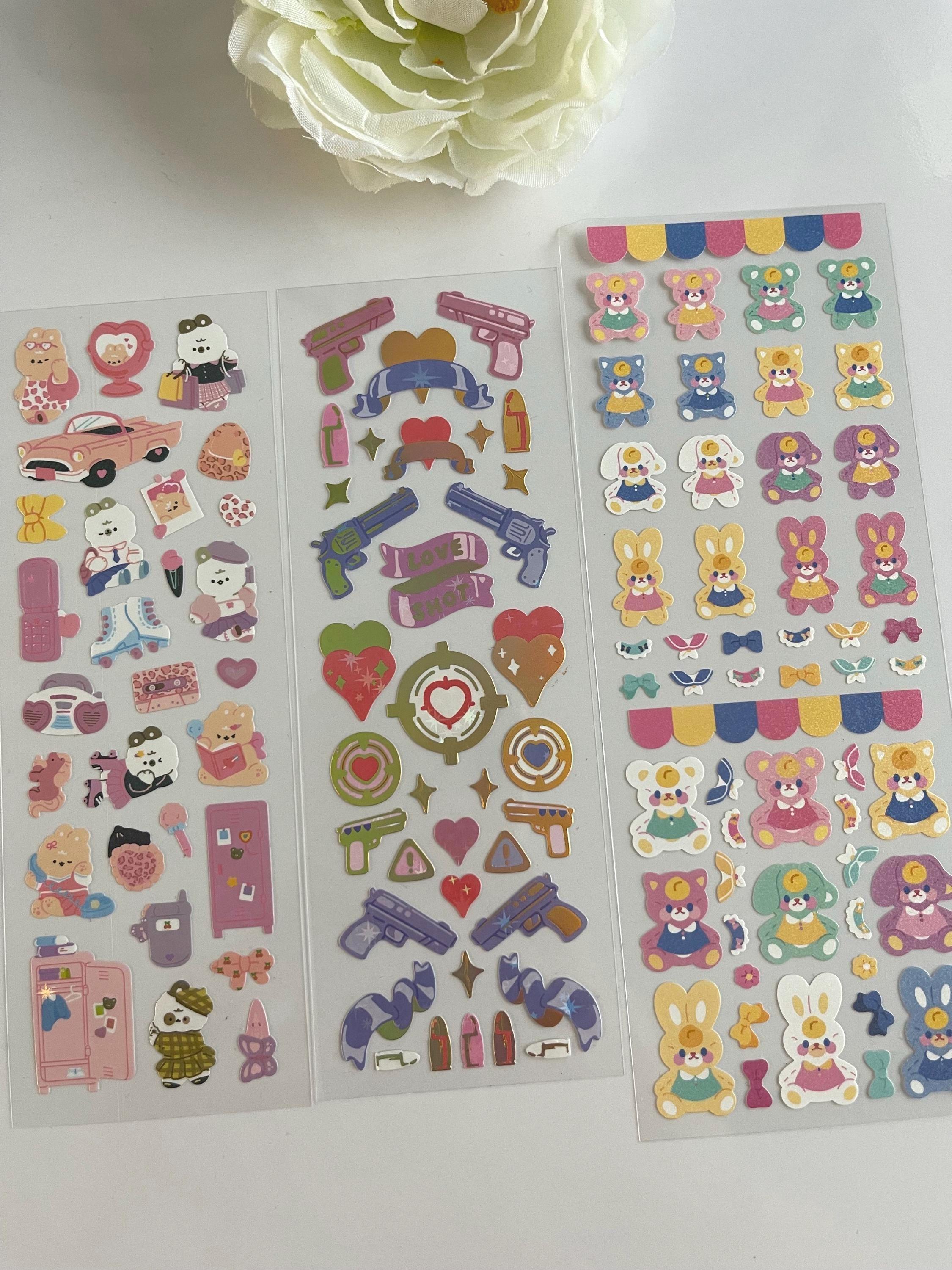 Cute Sticker Bundle | Kawaii Bear & Bunny Stickers | Pastel Character ...