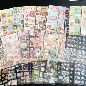 Bundle of Kawaii Sticker Sheets, Cute Sticker Sheets