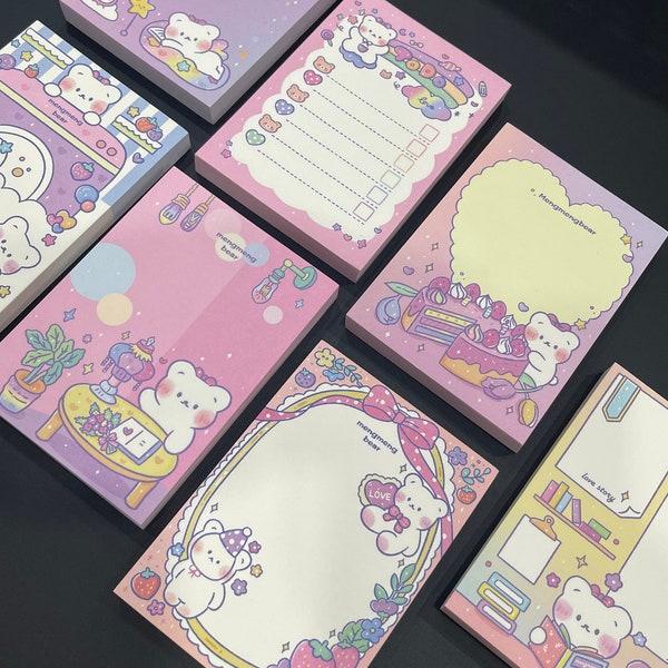 Cute Memo Pad, Penpal Essentials, Kawaii Notepads