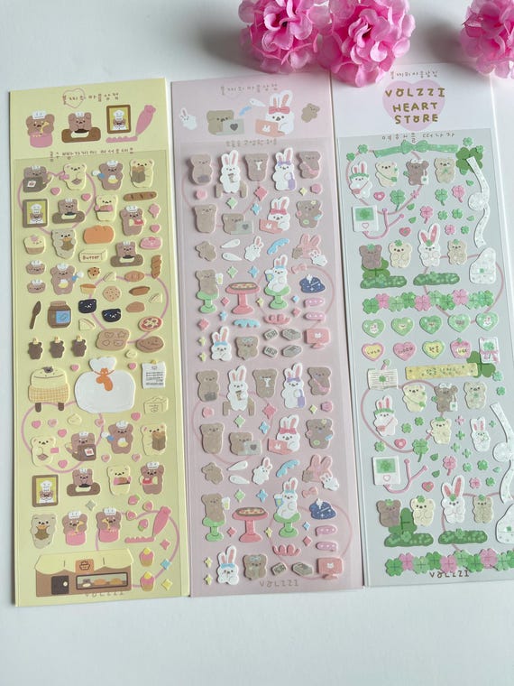Kpop Toploader Polco Deco Sticker Sheets | Kawaii Sticker Sheets | Cute Korean Stickers | Scrapbooking  Stickers | Jounaling Stickers