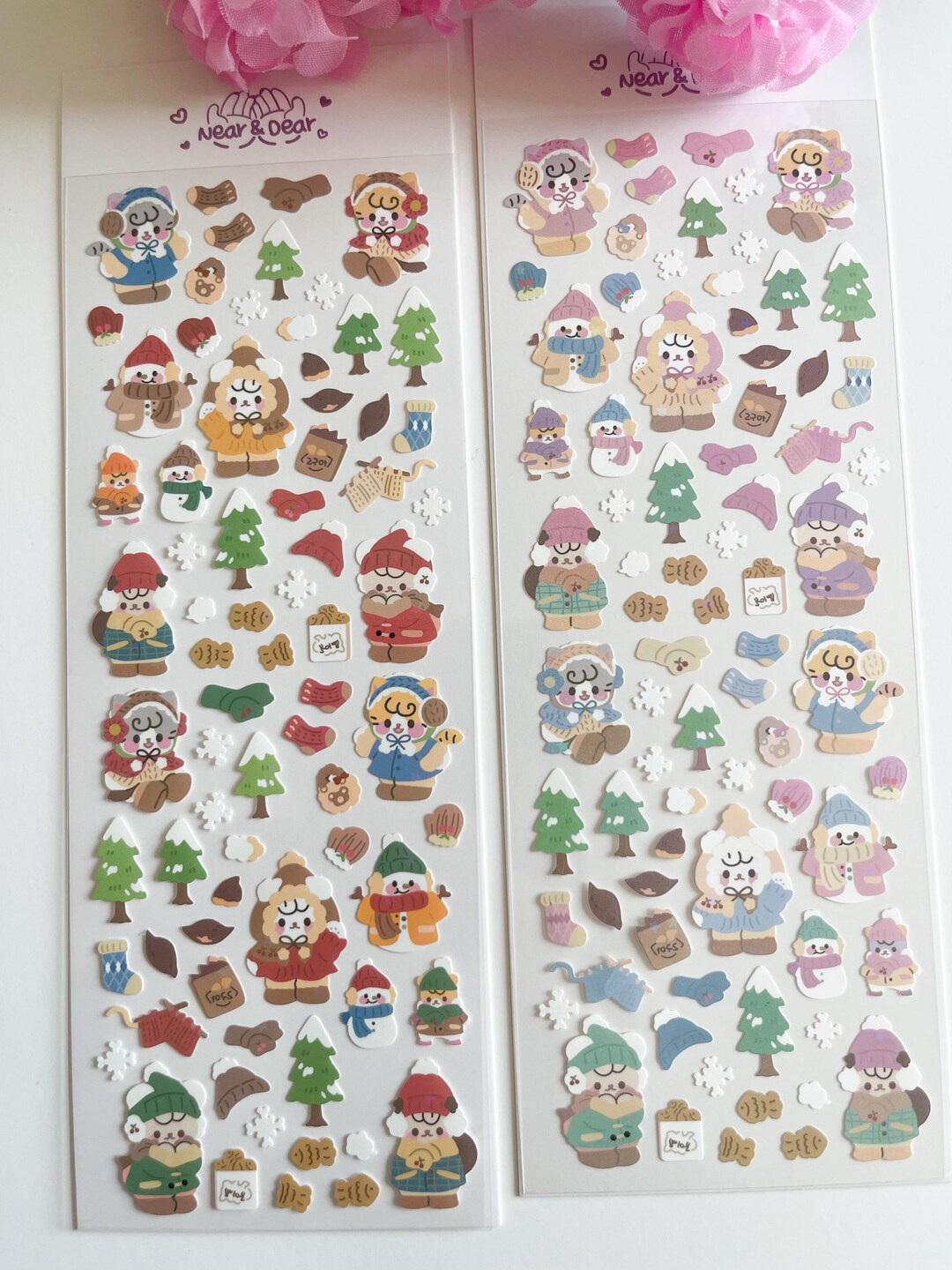 Kpop Polco Deco Winter Sticker Sheet | Kawaii Toploader Korean Stickers ...