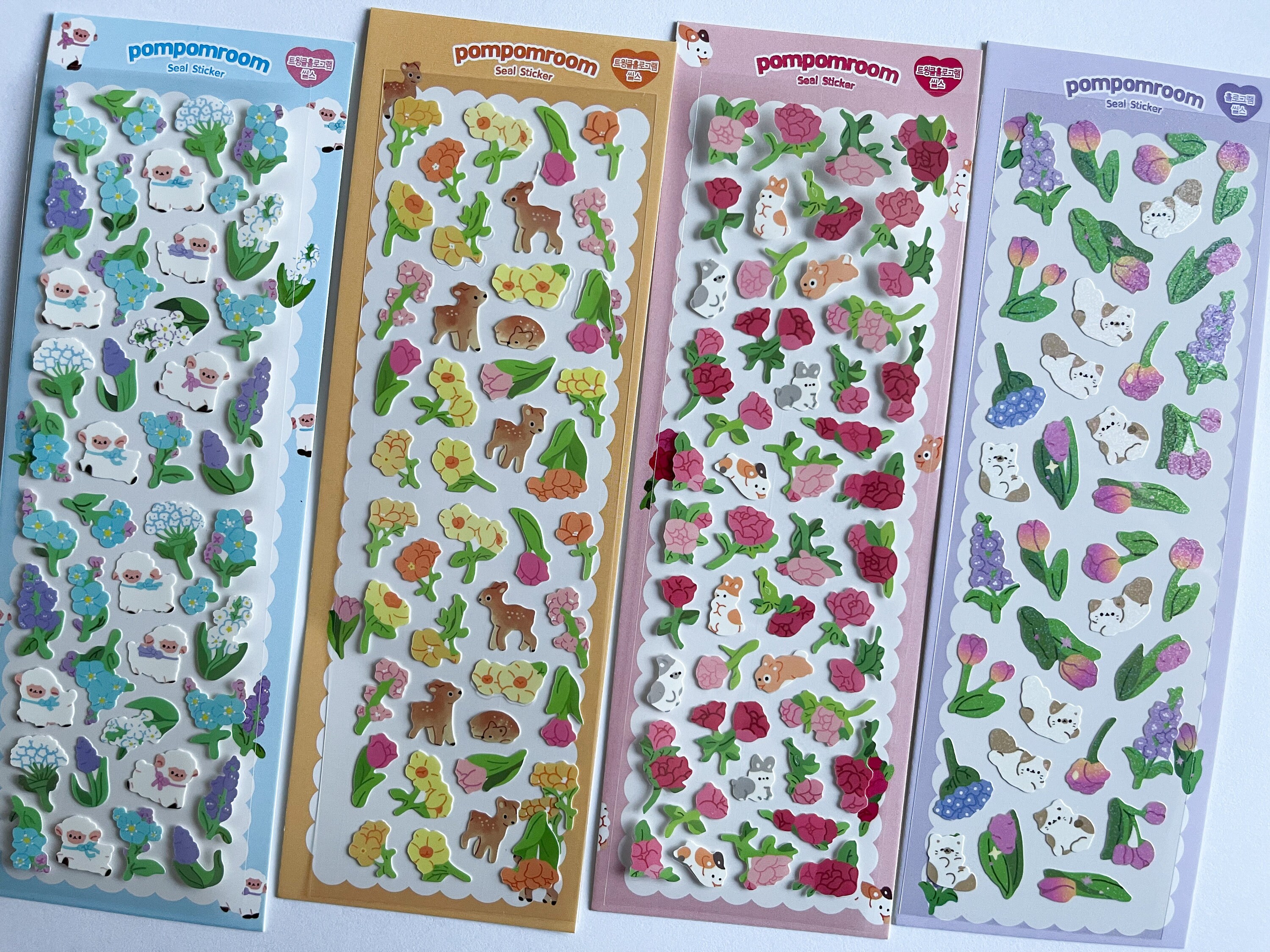 Cute Floral Sticker Sheets, Kawaii Sticker Sheets - Etsy