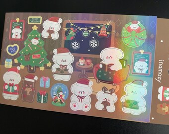 Christmas Stickers | Holiday Stickers | Cute Christmas Stickers | Festive Stickers | Cute Christmas stickers | Holiday Sticker | Kawaii Xmas