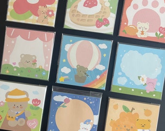 Cute Memo Pad, Penpal Essentials, Kawaii Notepads
