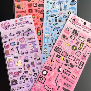 Kpop Deco Sticker Sheets: Kawaii Scrapbooking Stickers