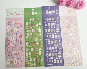 Kawaii Sticker Sheets | Cute Stawberry Sticker Sheets | Kpop Polco Deco Stickers | Toploader Stickers