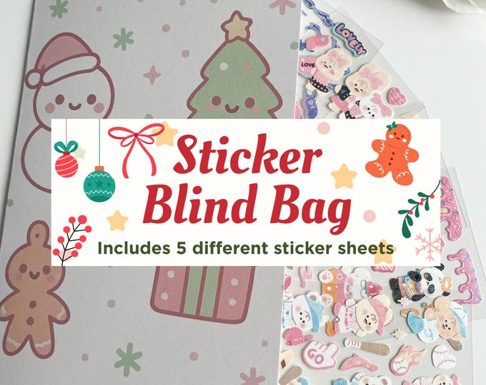 Kawaii Sticker Sheet Blind Bag | Random Cute Stickers | No Repeats ...