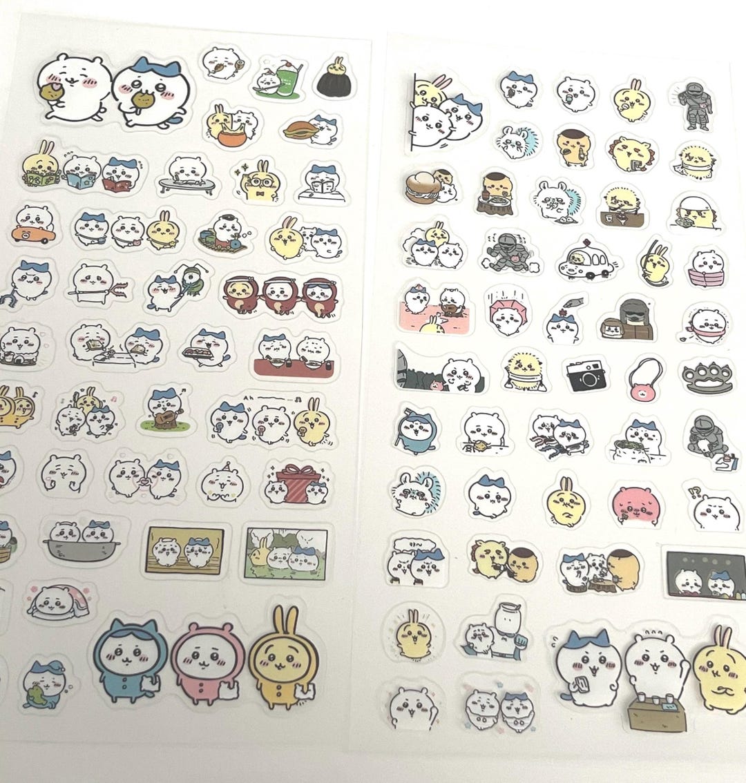 Cute Animal Sticker Pack – 2 Sheets | Kawaii Bear & Bunny Stickers ...