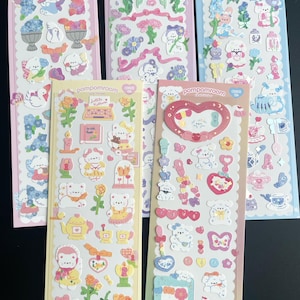 Kpop Toploader Holographische Sticker Blätter, Kawaii Sticker Blätter, süße Aufkleber