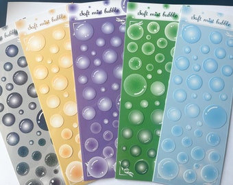 Bubble Polco Decorating Sticker Sheets | Holographic Sheets | Kpop | Toploader | Decal | Polco