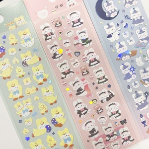 Kawaii Toplader Sticker Sheets, KPop Deco Stickers | Cute Toploader Decal Deco Polco Korean Style Stickers