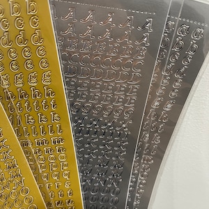 2 Alphabet and Number Sticker Sheets