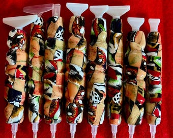 Diamond Painting Pen, Holiday Tiles,  Handmade, Polymer Clay, Drill Pen, with Multiplacer or Straightener, Ergonomic