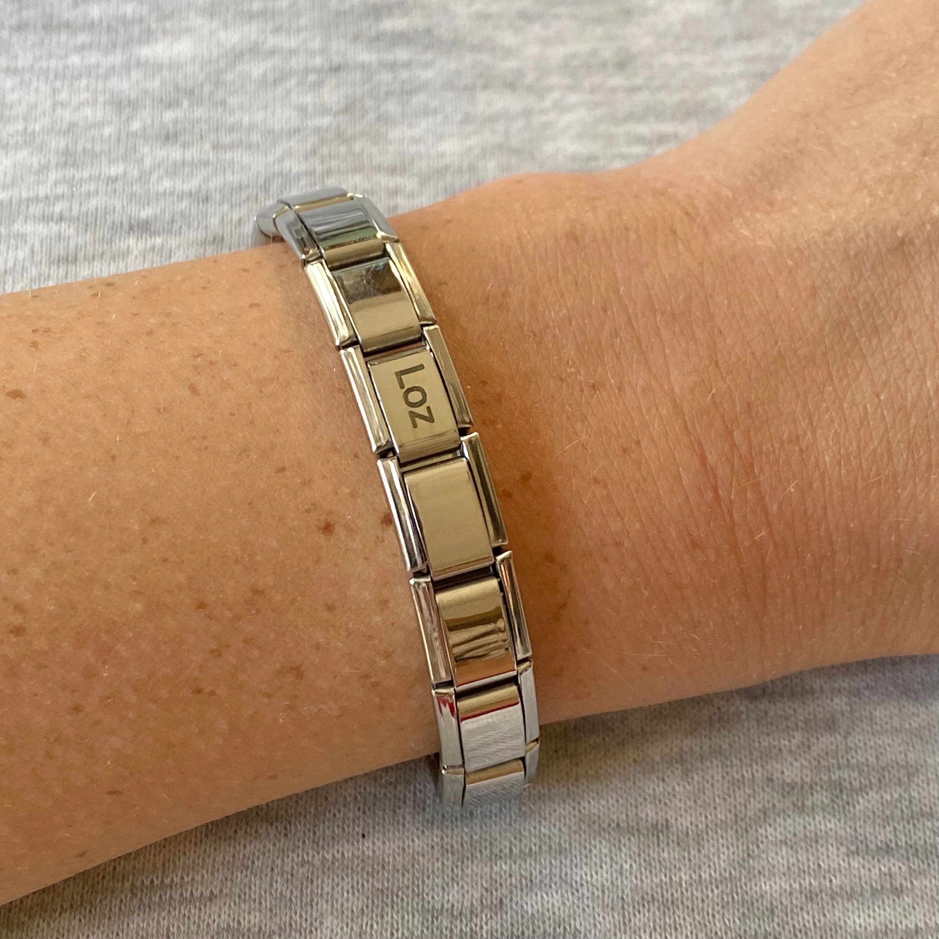 Personalisiertes Armband Charm - Gravur Für 9mm Italienische Armbänder