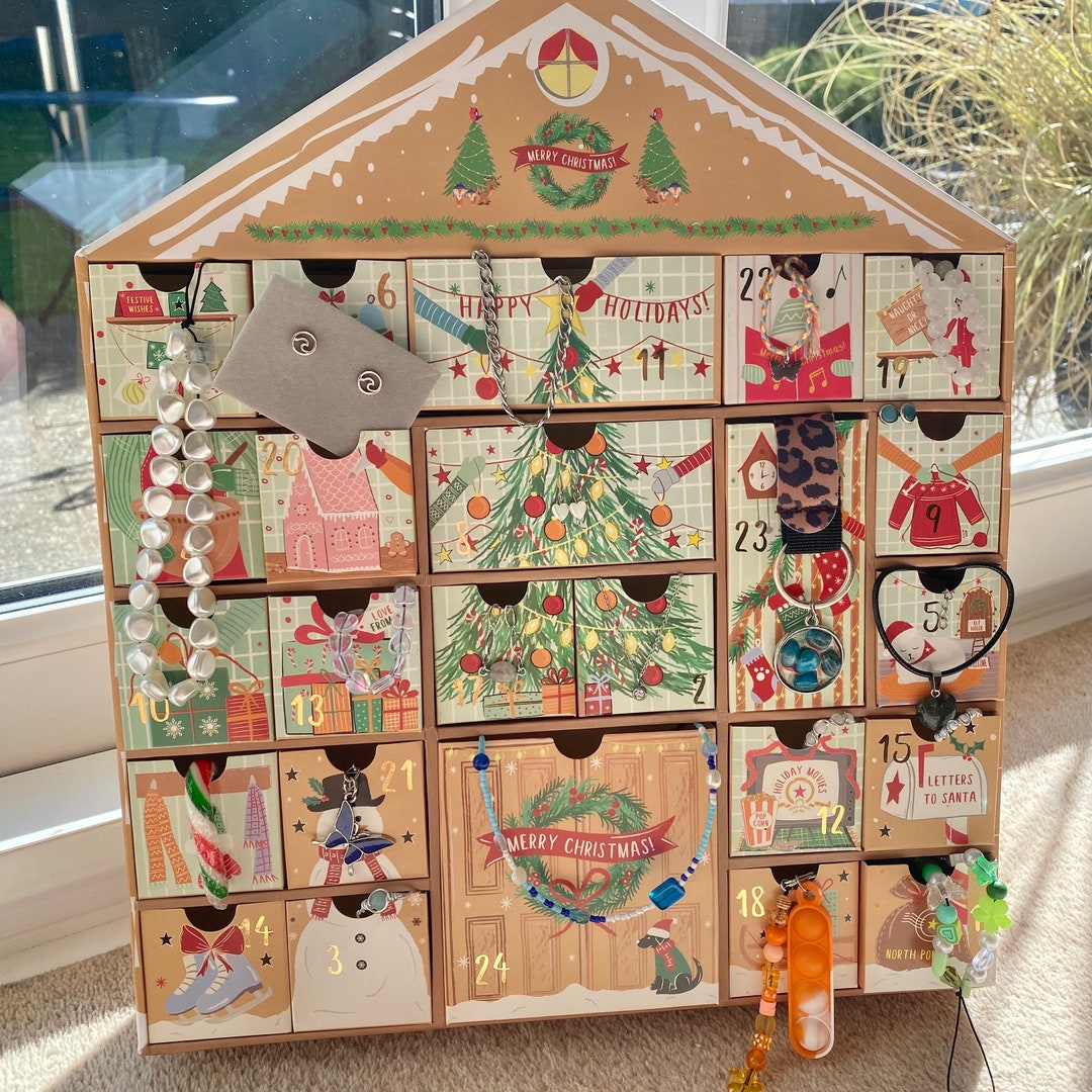 Jewellery Filled Advent Calendar, UK, 24 Days Etsy