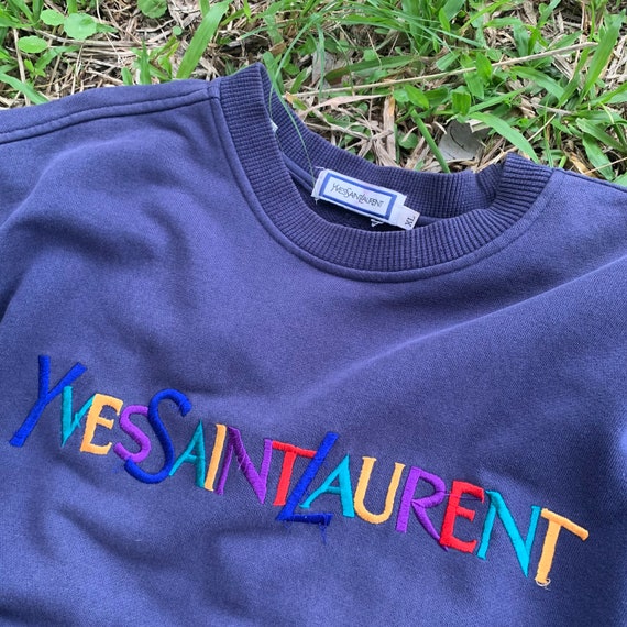 ysl embroidered sweatshirt