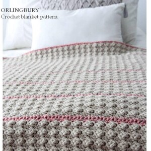 Crochet Blanket Pattern, Crochet Striped Throw Pattern, Easy Blanket Crochet Pattern, Adult & baby crochet blanket, ENGLISH LANGUAGE