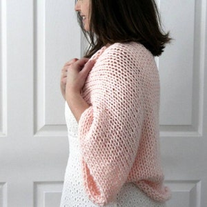 Knitting Pattern: Bulky Bolero Cardigan Shrug (PDF Pattern)