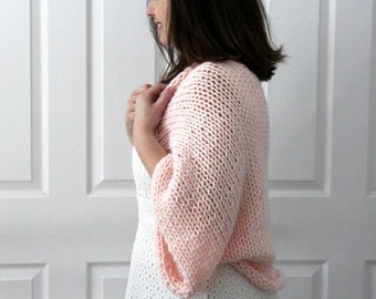 Knit Bolero Cardigan Pattern: Easy Beginner Shrug (PDF Pattern - English language)