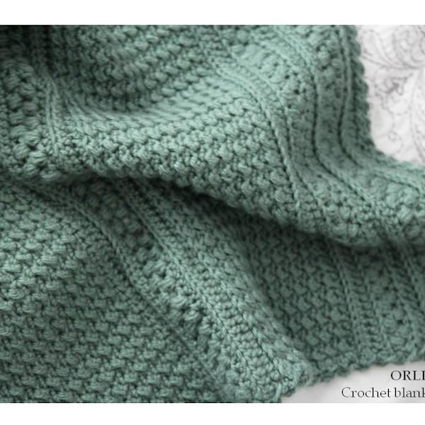 Meadow's Embrace Crochet Blanket Pattern: Easy Textured Throw (PDF Download, English Language Only)