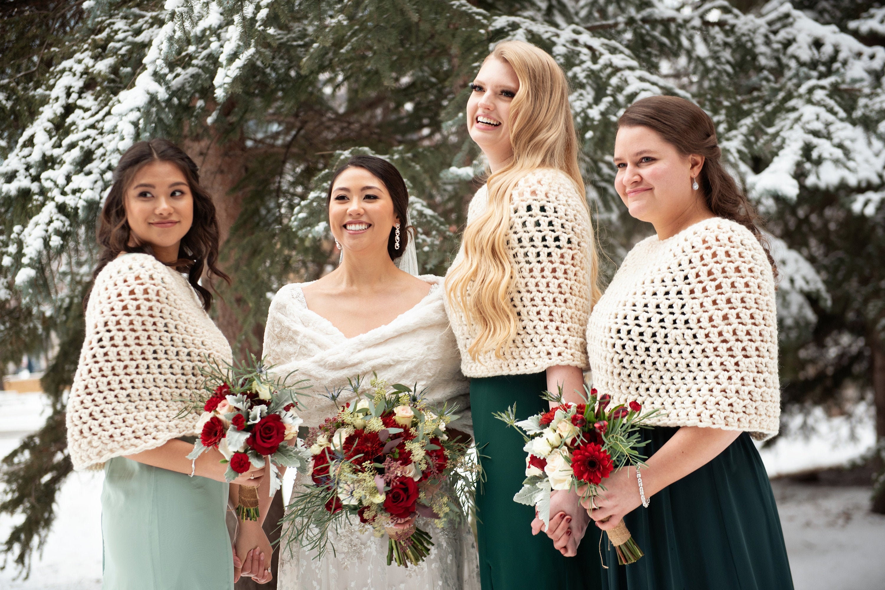 Bride and Bridesmaid Capelet Wedding Capelet Bridal Shawl - Etsy UK