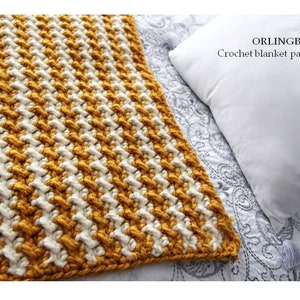 Crochet Blanket Pattern, Crochet throw blanket Pattern, Includes 2 sizes - Adult and baby blanket, Easy crochet blanket, Bulky yarn, ENGLISH