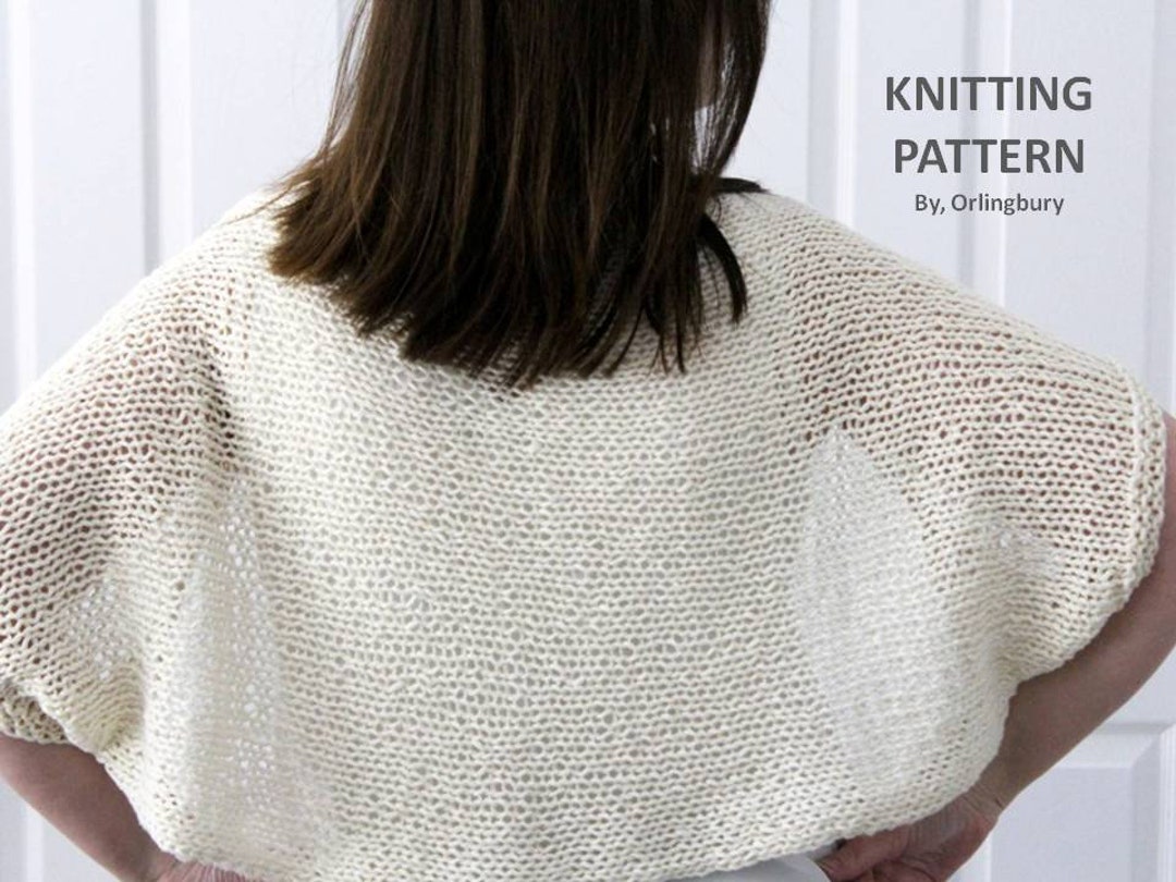 KNITTING PATTERN, Bolero Sweater Knitting Pattern, Bolero Shawl Pattern