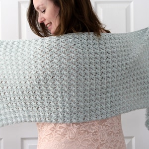 Crochet Shawl Pattern, Rectangle Shawl Pattern, Crochet Wrap, CROCHET PATTERN, Wedding shawl pattern, Crochet tutorial, English language