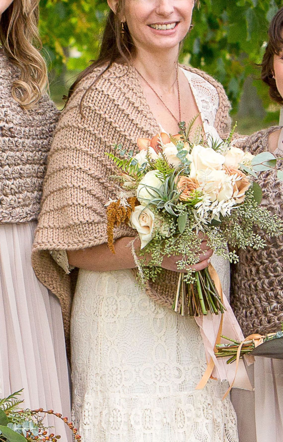 knitted wedding shawl