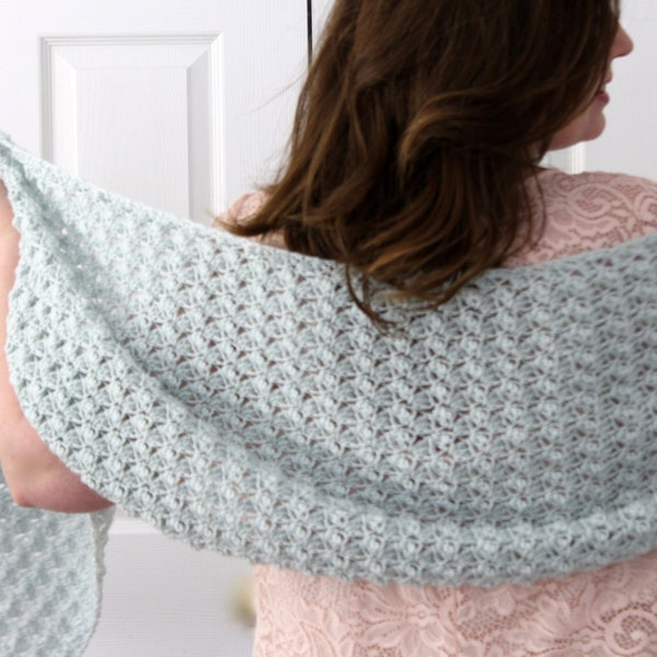 Crochet Shawl Pattern, Rectangle Shawl Pattern, Crochet Wrap, CROCHET PATTERN, Wedding shawl pattern, pdf Instant Download Crochet tutorial