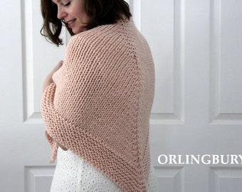 Triangle Shawl Knitting Pattern: Bulky Yarn, Easy DIY (PDF Pattern - English language)